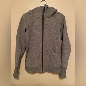 Lululemon Scuba full zip hoodie , size 4, dark heathered grey
